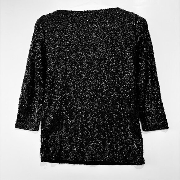 Gap Black Sequin Stretch Sweater - Picture 2 of 8